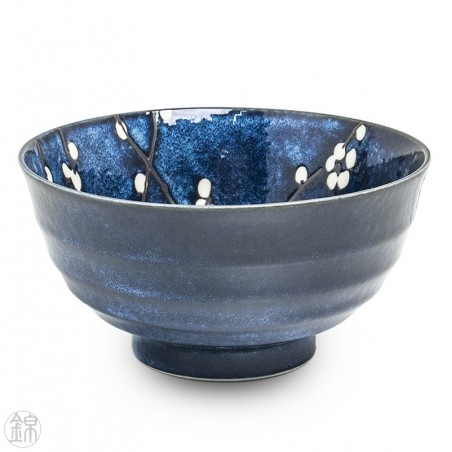 Bol à Udon motif Hana bleu