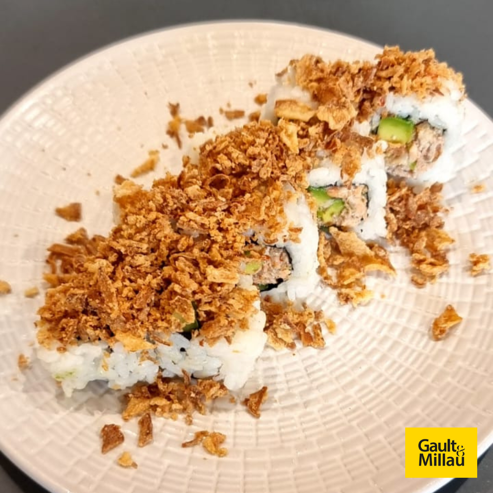 Oignon frits Saumon cuit / 8 pièces